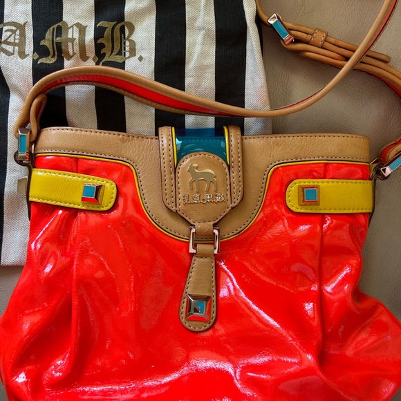 L.A.M.B. Handbags - L.A.M.B. (Gwen Stefani) Kaleidoscope Crossbody Bag with Glossy Finish